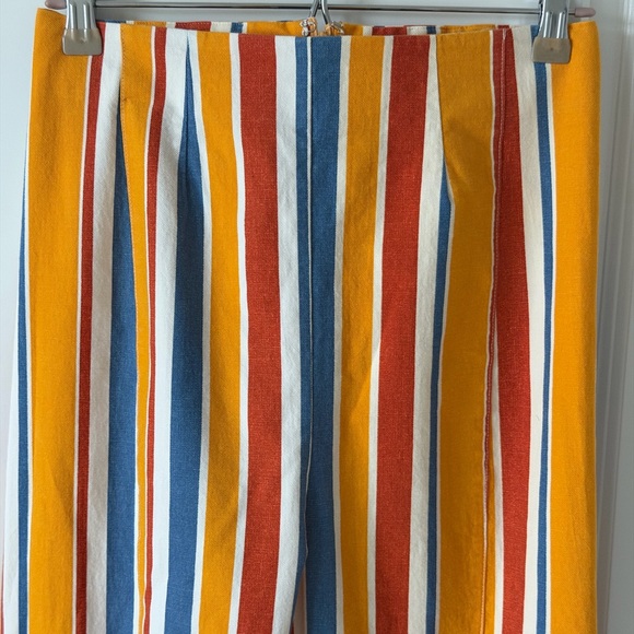 Free People Real Deal Colorful Hippie Retro Stretch Striped Flare Pants-M - Picture 3 of 15